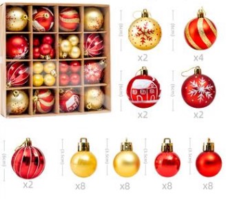 Christmas ball pendant 42 scene arrangement pendant ornaments Christmas tree pendant holiday decoration Christmas decorations
