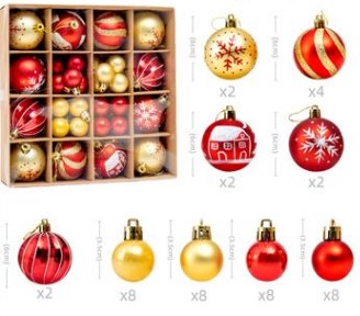 Christmas ball pendant 42 scene arrangement pendant ornaments Christmas tree pendant holiday decoration Christmas decorations