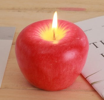 Simulation red apple candles Christmas creative gifts Apple painted decoration small gifts