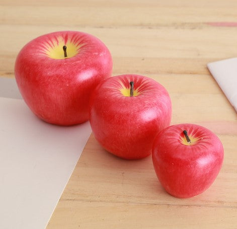 Simulation red apple candles Christmas creative gifts Apple painted decoration small gifts