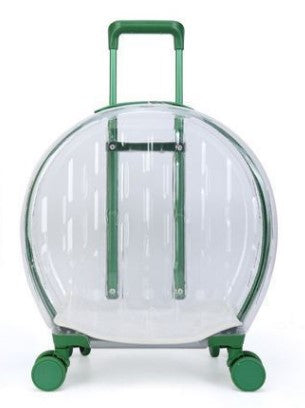 Transparent cat trolley case cat bag pet dog go out portable travel breathable bubble box portable large capacity