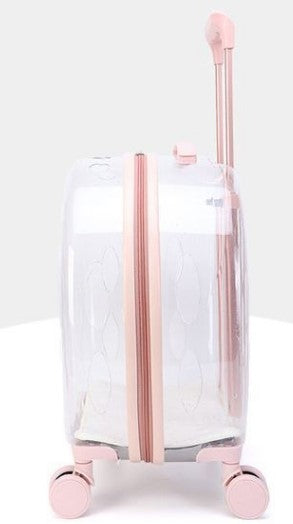 Transparent cat trolley case cat bag pet dog go out portable travel breathable bubble box portable large capacity