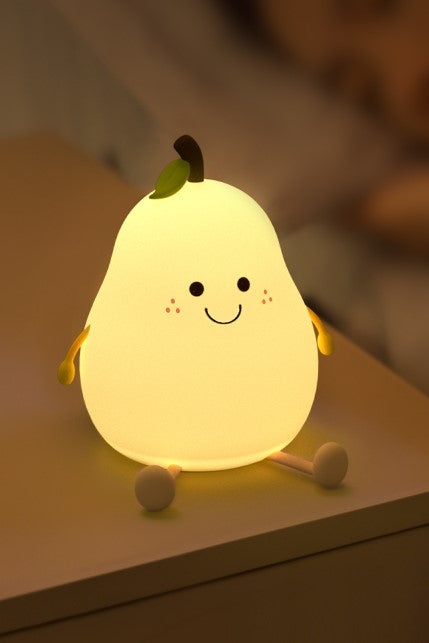 Never separate pear night light creative cute silicone pat light sleep light bedside table lamp rechargeable