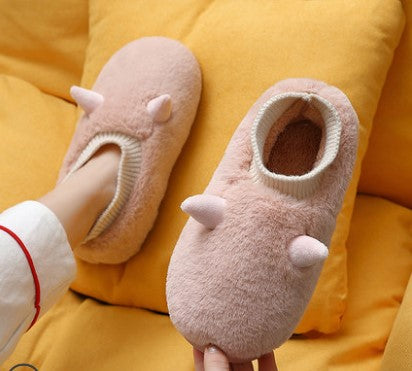 Men's and women's cotton slippers winter full wrap thick bottom home non-slip indoor warm plush men's and women's cotton shoes