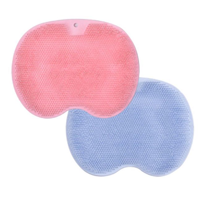 Back Foot Wash Brush with Suckers Massage Pad Foot Back Massage Mat Scrubber Back Bath Brush Anti-Slip Clean Dead Skin Bathroom