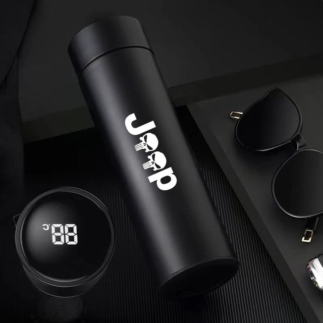 Car Stainless Steel Water Bottle Thermoses Coffee Cup Mug Gifts for Jeep Grand Cherokee Renegade Wrangler Car Accessories