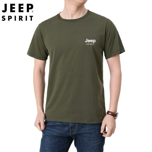 JEEP SPIRIT short-sleeved T-shirt men summer round neck breathable cotton material casual fashion high quality clothes