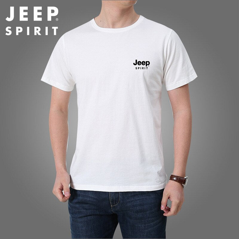 JEEP SPIRIT short-sleeved T-shirt men summer round neck breathable cotton material casual fashion high quality clothes