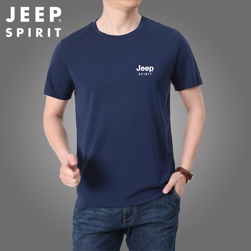 JEEP SPIRIT short-sleeved T-shirt men summer round neck breathable cotton material casual fashion high quality clothes