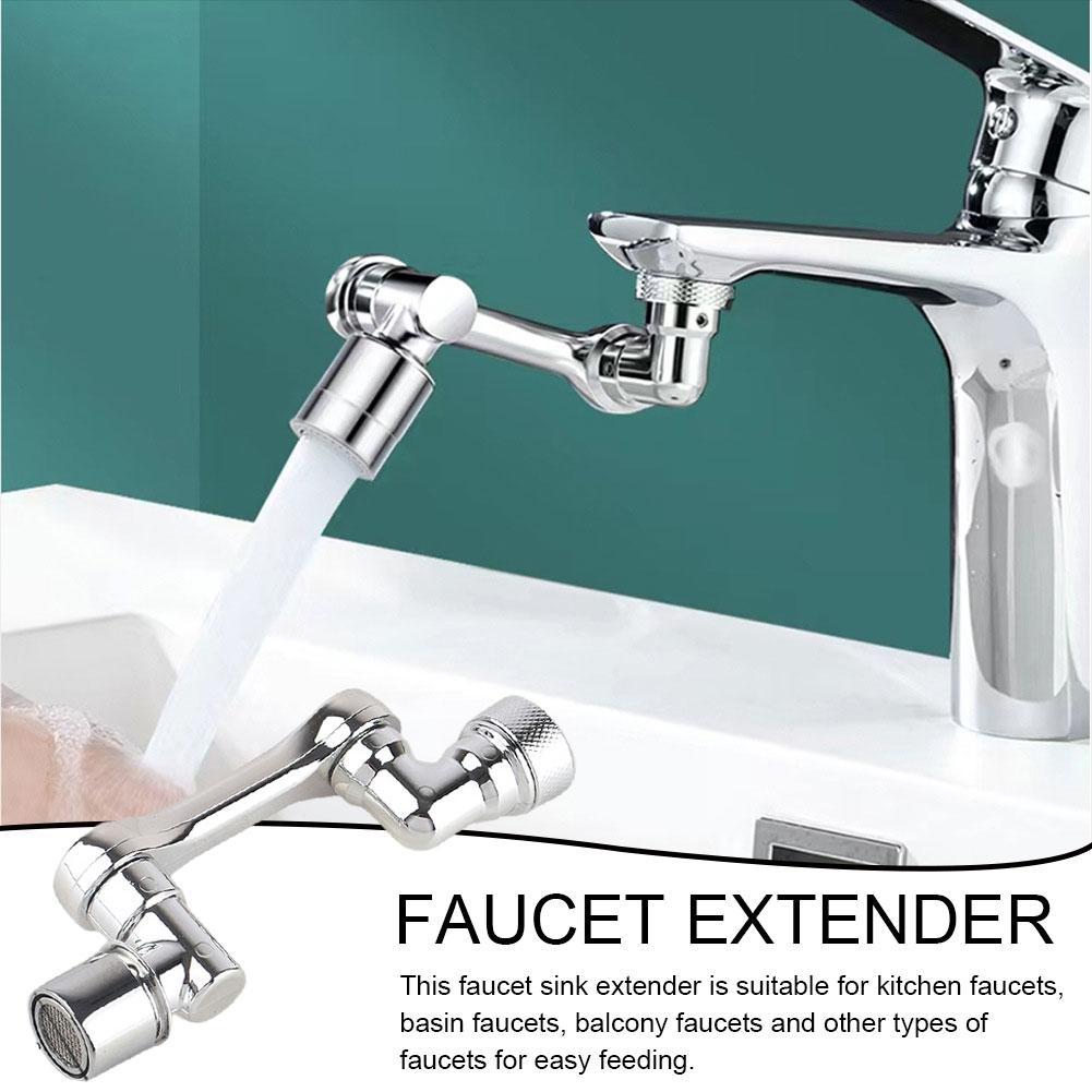 Universal 1080° Rotatable Faucet Aerator Extender Plastic Splash Filter Faucets Bubbler Nozzle Robotic Arm for Kitchen Bathroom