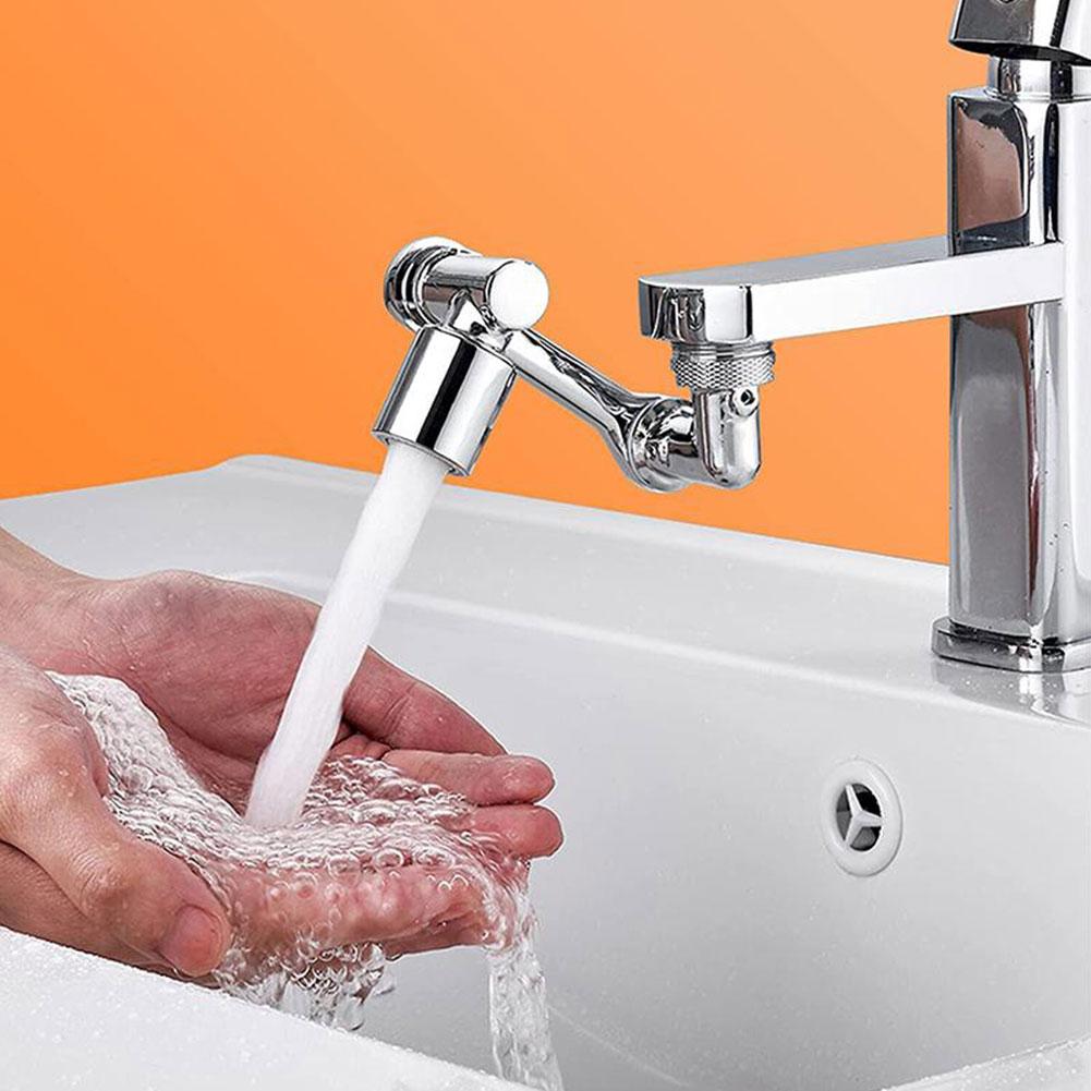 Universal 1080° Rotatable Faucet Aerator Extender Plastic Splash Filter Faucets Bubbler Nozzle Robotic Arm for Kitchen Bathroom