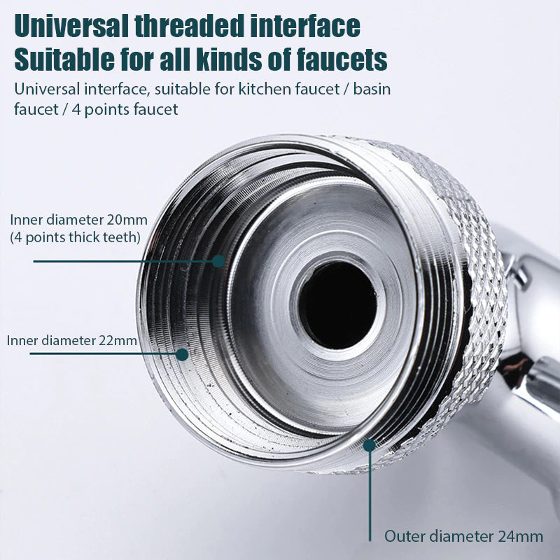 Universal 1080° Rotatable Faucet Aerator Extender Plastic Splash Filter Faucets Bubbler Nozzle Robotic Arm for Kitchen Bathroom