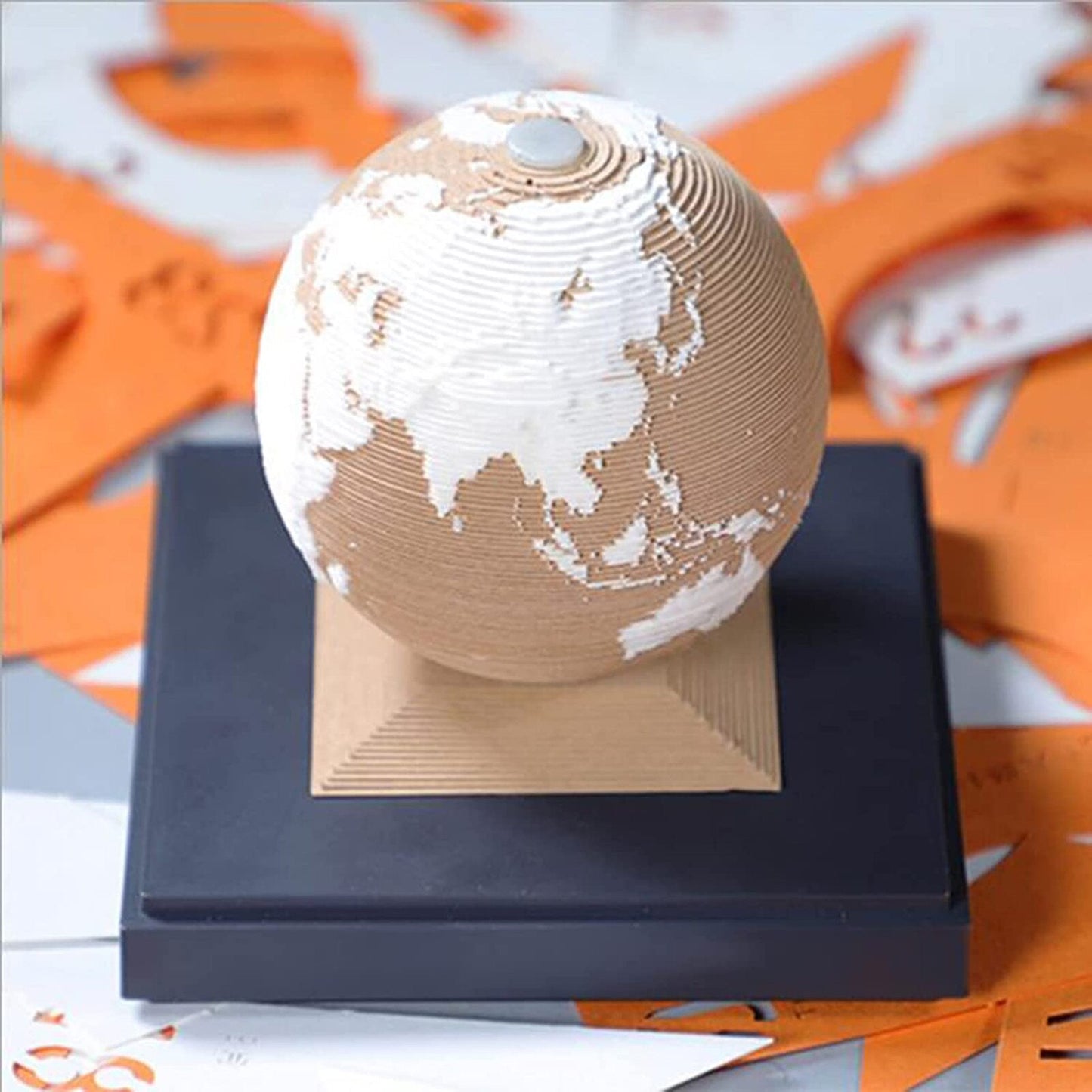 2023 Calendar 3D Earth Model Creative Note Desktop Calendar Study Ornament 3D Paper Sculpture Memo Creative Commemorative Gift